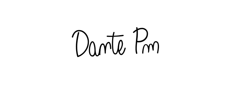 Design your own signature with our free online signature maker. With this signature software, you can create a handwritten (Angelique-Rose-font-FFP) signature for name Dante Pm. Dante Pm signature style 5 images and pictures png