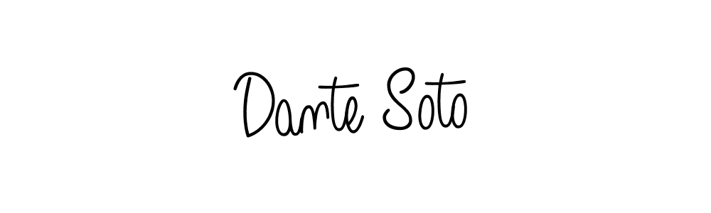 Use a signature maker to create a handwritten signature online. With this signature software, you can design (Angelique-Rose-font-FFP) your own signature for name Dante Soto. Dante Soto signature style 5 images and pictures png