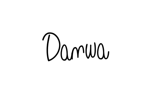 Make a beautiful signature design for name Danwa. With this signature (Angelique-Rose-font-FFP) style, you can create a handwritten signature for free. Danwa signature style 5 images and pictures png