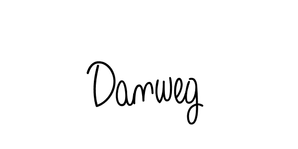 How to make Danweg name signature. Use Angelique-Rose-font-FFP style for creating short signs online. This is the latest handwritten sign. Danweg signature style 5 images and pictures png