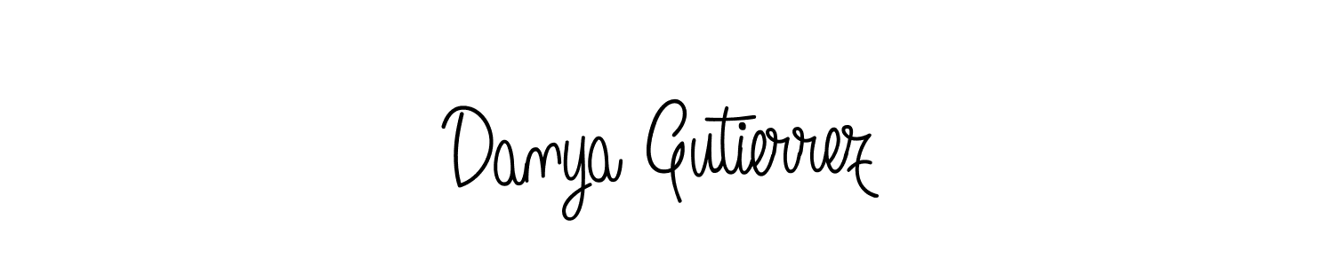 Danya Gutierrez stylish signature style. Best Handwritten Sign (Angelique-Rose-font-FFP) for my name. Handwritten Signature Collection Ideas for my name Danya Gutierrez. Danya Gutierrez signature style 5 images and pictures png