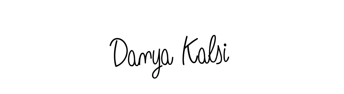 Design your own signature with our free online signature maker. With this signature software, you can create a handwritten (Angelique-Rose-font-FFP) signature for name Danya Kalsi. Danya Kalsi signature style 5 images and pictures png