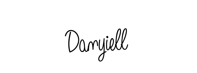 Use a signature maker to create a handwritten signature online. With this signature software, you can design (Angelique-Rose-font-FFP) your own signature for name Danyiell. Danyiell signature style 5 images and pictures png