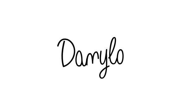 Use a signature maker to create a handwritten signature online. With this signature software, you can design (Angelique-Rose-font-FFP) your own signature for name Danylo. Danylo signature style 5 images and pictures png