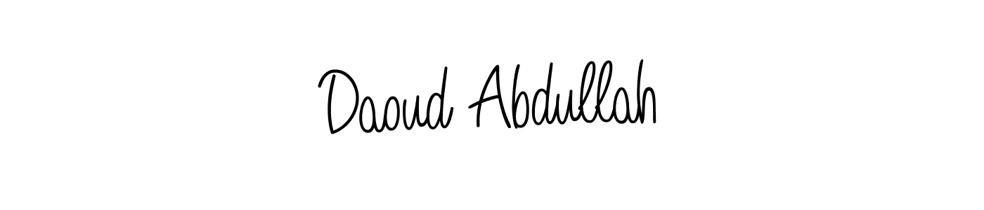 Daoud Abdullah stylish signature style. Best Handwritten Sign (Angelique-Rose-font-FFP) for my name. Handwritten Signature Collection Ideas for my name Daoud Abdullah. Daoud Abdullah signature style 5 images and pictures png