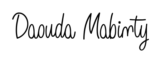 Daouda Mabinty stylish signature style. Best Handwritten Sign (Angelique-Rose-font-FFP) for my name. Handwritten Signature Collection Ideas for my name Daouda Mabinty. Daouda Mabinty signature style 5 images and pictures png