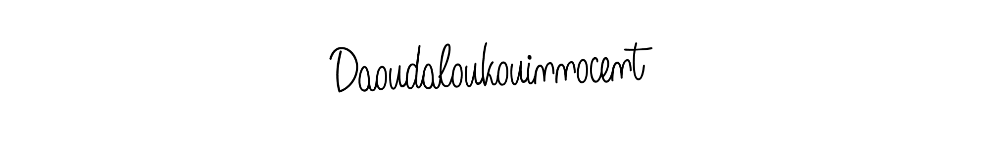 Use a signature maker to create a handwritten signature online. With this signature software, you can design (Angelique-Rose-font-FFP) your own signature for name Daoudaloukouinnocent. Daoudaloukouinnocent signature style 5 images and pictures png