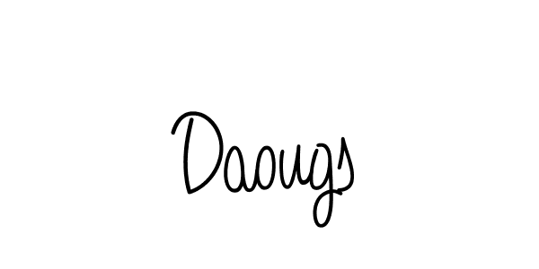 Create a beautiful signature design for name Daougs. With this signature (Angelique-Rose-font-FFP) fonts, you can make a handwritten signature for free. Daougs signature style 5 images and pictures png