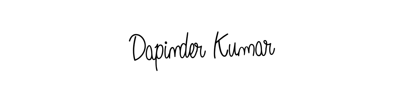 The best way (Angelique-Rose-font-FFP) to make a short signature is to pick only two or three words in your name. The name Dapinder Kumar include a total of six letters. For converting this name. Dapinder Kumar signature style 5 images and pictures png