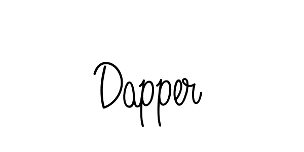 Make a beautiful signature design for name Dapper. With this signature (Angelique-Rose-font-FFP) style, you can create a handwritten signature for free. Dapper signature style 5 images and pictures png