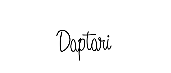 Make a beautiful signature design for name Daptari. With this signature (Angelique-Rose-font-FFP) style, you can create a handwritten signature for free. Daptari signature style 5 images and pictures png