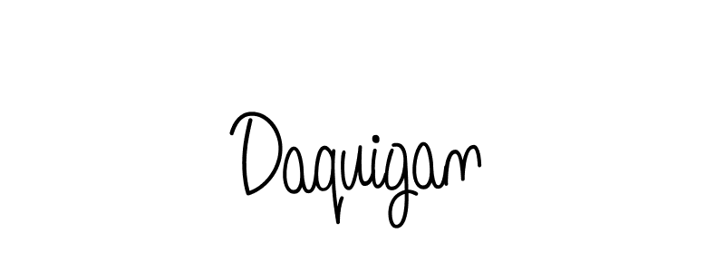 Use a signature maker to create a handwritten signature online. With this signature software, you can design (Angelique-Rose-font-FFP) your own signature for name Daquigan. Daquigan signature style 5 images and pictures png