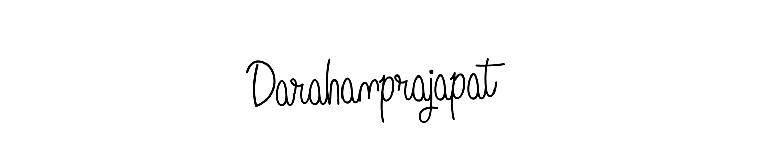 Make a beautiful signature design for name Darahanprajapat. With this signature (Angelique-Rose-font-FFP) style, you can create a handwritten signature for free. Darahanprajapat signature style 5 images and pictures png