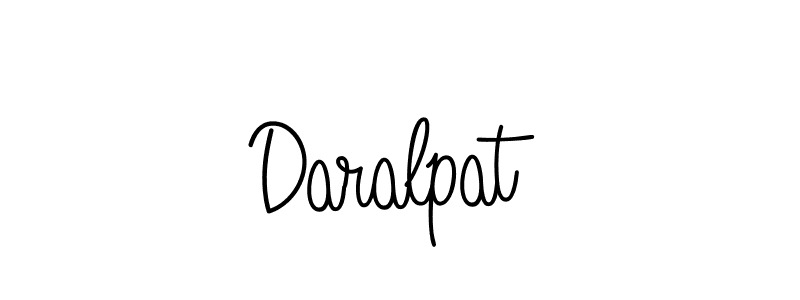 Use a signature maker to create a handwritten signature online. With this signature software, you can design (Angelique-Rose-font-FFP) your own signature for name Daralpat. Daralpat signature style 5 images and pictures png