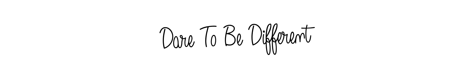 Make a beautiful signature design for name Dare To Be Different. With this signature (Angelique-Rose-font-FFP) style, you can create a handwritten signature for free. Dare To Be Different signature style 5 images and pictures png