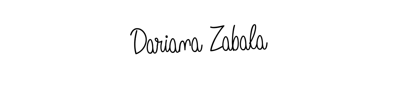 Create a beautiful signature design for name Dariana Zabala. With this signature (Angelique-Rose-font-FFP) fonts, you can make a handwritten signature for free. Dariana Zabala signature style 5 images and pictures png