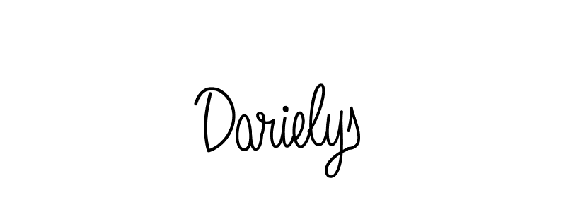 Make a beautiful signature design for name Darielys. With this signature (Angelique-Rose-font-FFP) style, you can create a handwritten signature for free. Darielys signature style 5 images and pictures png