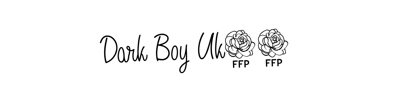 The best way (Angelique-Rose-font-FFP) to make a short signature is to pick only two or three words in your name. The name Dark Boy Uk07 include a total of six letters. For converting this name. Dark Boy Uk07 signature style 5 images and pictures png