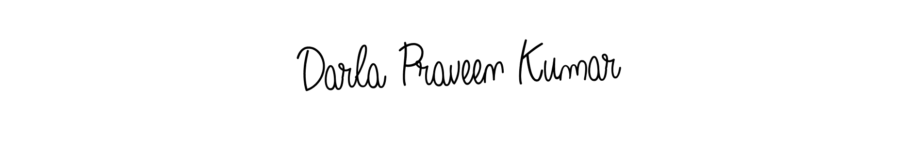 Create a beautiful signature design for name Darla Praveen Kumar. With this signature (Angelique-Rose-font-FFP) fonts, you can make a handwritten signature for free. Darla Praveen Kumar signature style 5 images and pictures png