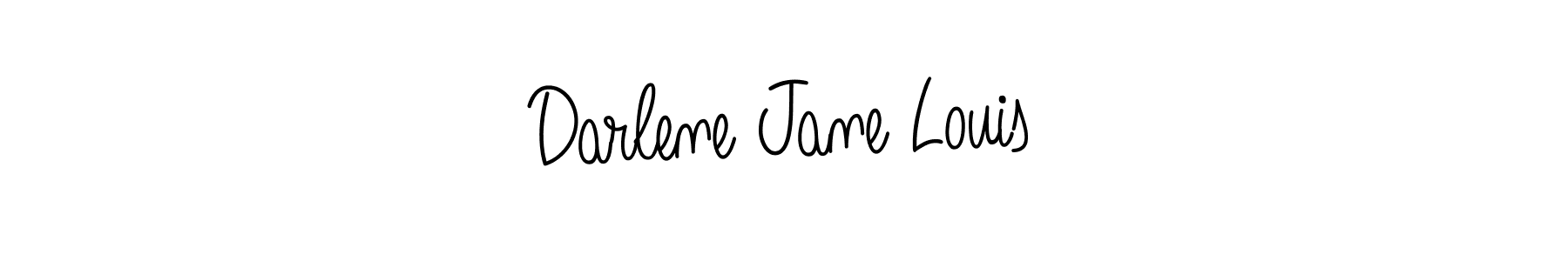 How to make Darlene Jane Louis name signature. Use Angelique-Rose-font-FFP style for creating short signs online. This is the latest handwritten sign. Darlene Jane Louis signature style 5 images and pictures png