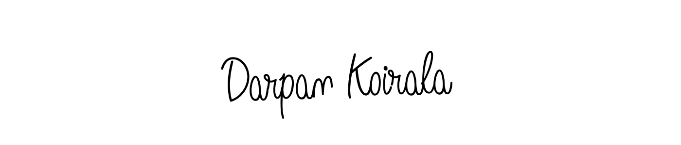 You should practise on your own different ways (Angelique-Rose-font-FFP) to write your name (Darpan Koirala) in signature. don't let someone else do it for you. Darpan Koirala signature style 5 images and pictures png