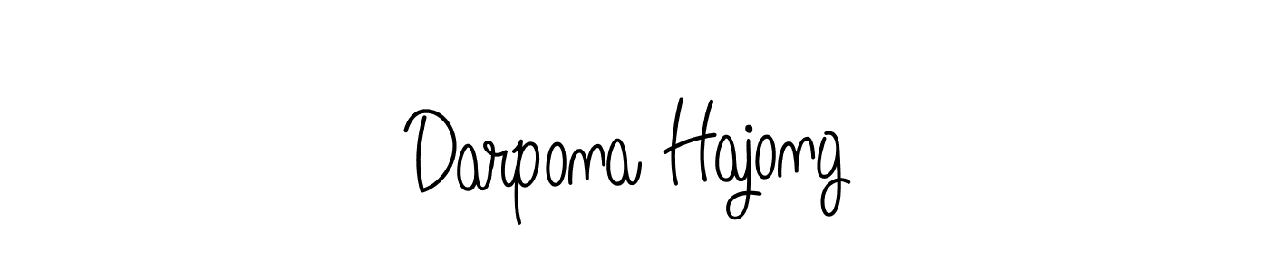 Darpona Hajong stylish signature style. Best Handwritten Sign (Angelique-Rose-font-FFP) for my name. Handwritten Signature Collection Ideas for my name Darpona Hajong. Darpona Hajong signature style 5 images and pictures png