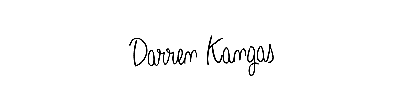 How to make Darren Kangas name signature. Use Angelique-Rose-font-FFP style for creating short signs online. This is the latest handwritten sign. Darren Kangas signature style 5 images and pictures png