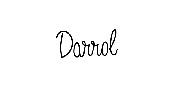 You should practise on your own different ways (Angelique-Rose-font-FFP) to write your name (Darrol) in signature. don't let someone else do it for you. Darrol signature style 5 images and pictures png