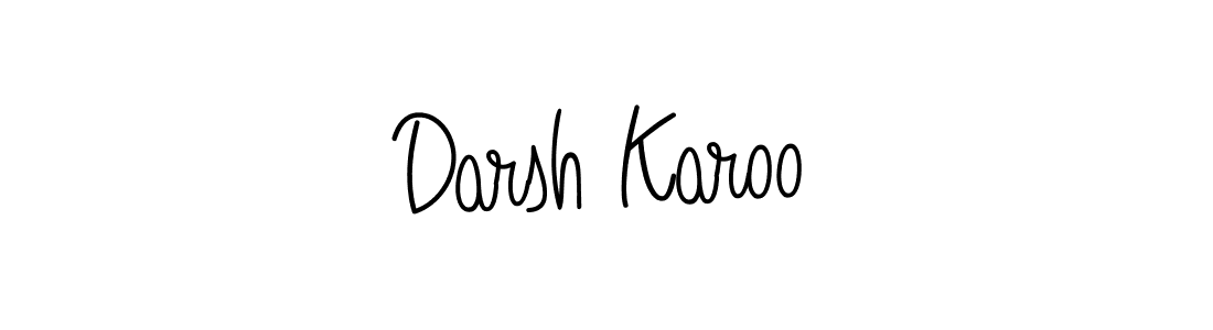 Create a beautiful signature design for name Darsh Karoo. With this signature (Angelique-Rose-font-FFP) fonts, you can make a handwritten signature for free. Darsh Karoo signature style 5 images and pictures png