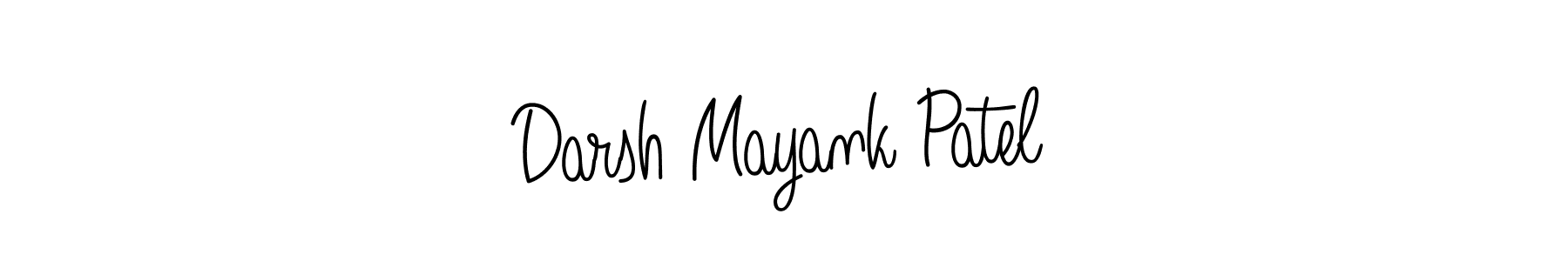 You should practise on your own different ways (Angelique-Rose-font-FFP) to write your name (Darsh Mayank Patel) in signature. don't let someone else do it for you. Darsh Mayank Patel signature style 5 images and pictures png