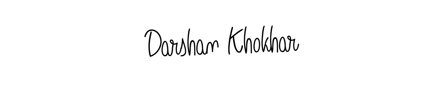 Design your own signature with our free online signature maker. With this signature software, you can create a handwritten (Angelique-Rose-font-FFP) signature for name Darshan Khokhar. Darshan Khokhar signature style 5 images and pictures png