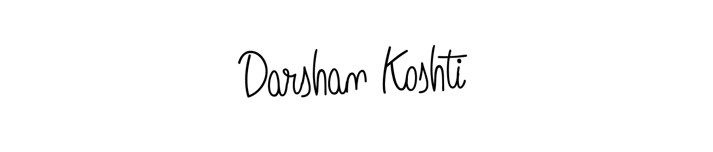 How to make Darshan Koshti name signature. Use Angelique-Rose-font-FFP style for creating short signs online. This is the latest handwritten sign. Darshan Koshti signature style 5 images and pictures png