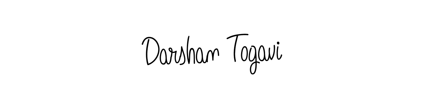 How to make Darshan Togavi signature? Angelique-Rose-font-FFP is a professional autograph style. Create handwritten signature for Darshan Togavi name. Darshan Togavi signature style 5 images and pictures png