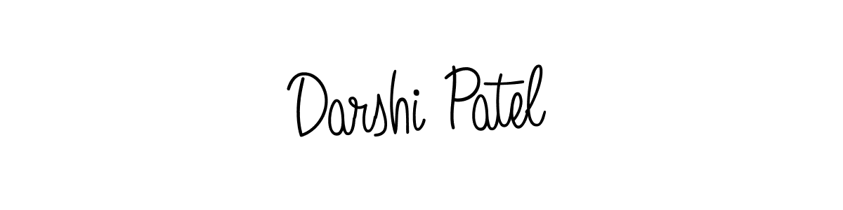 Make a beautiful signature design for name Darshi Patel. With this signature (Angelique-Rose-font-FFP) style, you can create a handwritten signature for free. Darshi Patel signature style 5 images and pictures png