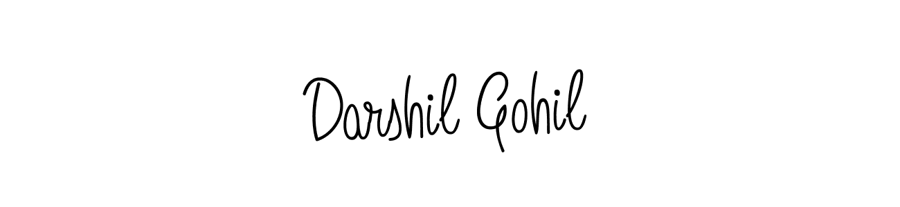 Use a signature maker to create a handwritten signature online. With this signature software, you can design (Angelique-Rose-font-FFP) your own signature for name Darshil Gohil. Darshil Gohil signature style 5 images and pictures png