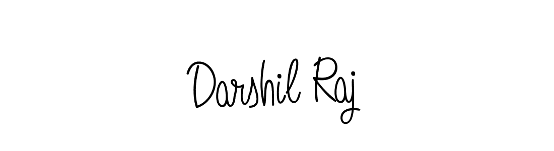 Use a signature maker to create a handwritten signature online. With this signature software, you can design (Angelique-Rose-font-FFP) your own signature for name Darshil Raj. Darshil Raj signature style 5 images and pictures png