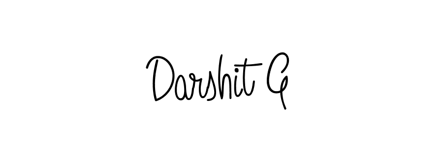 Make a beautiful signature design for name Darshit G. With this signature (Angelique-Rose-font-FFP) style, you can create a handwritten signature for free. Darshit G signature style 5 images and pictures png