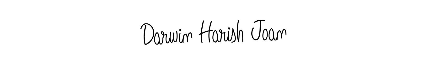 Darwin Harish Joan stylish signature style. Best Handwritten Sign (Angelique-Rose-font-FFP) for my name. Handwritten Signature Collection Ideas for my name Darwin Harish Joan. Darwin Harish Joan signature style 5 images and pictures png