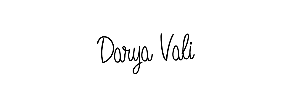 Use a signature maker to create a handwritten signature online. With this signature software, you can design (Angelique-Rose-font-FFP) your own signature for name Darya Vali. Darya Vali signature style 5 images and pictures png