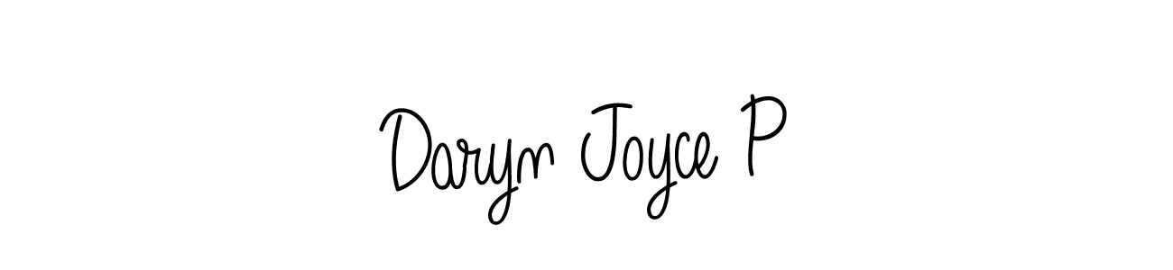 The best way (Angelique-Rose-font-FFP) to make a short signature is to pick only two or three words in your name. The name Daryn Joyce P include a total of six letters. For converting this name. Daryn Joyce P signature style 5 images and pictures png