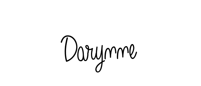You should practise on your own different ways (Angelique-Rose-font-FFP) to write your name (Darynne) in signature. don't let someone else do it for you. Darynne signature style 5 images and pictures png