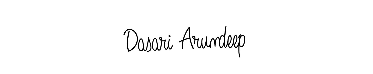 Use a signature maker to create a handwritten signature online. With this signature software, you can design (Angelique-Rose-font-FFP) your own signature for name Dasari Arundeep. Dasari Arundeep signature style 5 images and pictures png