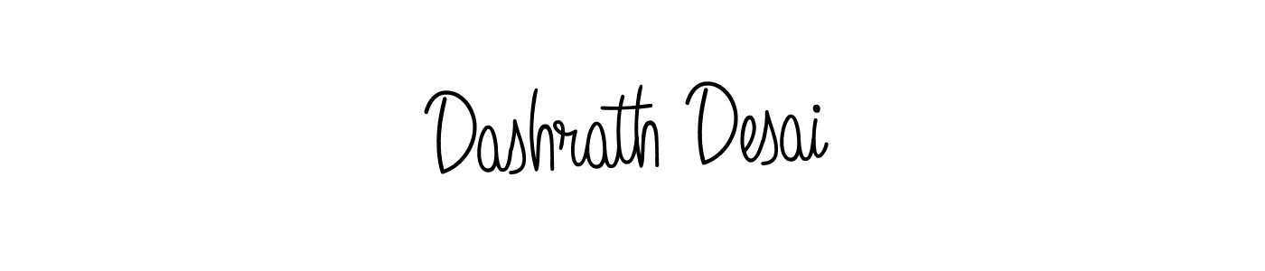 You should practise on your own different ways (Angelique-Rose-font-FFP) to write your name (Dashrath Desai) in signature. don't let someone else do it for you. Dashrath Desai signature style 5 images and pictures png