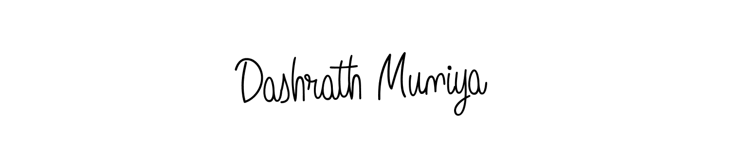 The best way (Angelique-Rose-font-FFP) to make a short signature is to pick only two or three words in your name. The name Dashrath Muniya include a total of six letters. For converting this name. Dashrath Muniya signature style 5 images and pictures png