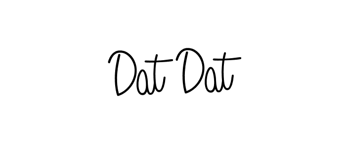 Use a signature maker to create a handwritten signature online. With this signature software, you can design (Angelique-Rose-font-FFP) your own signature for name Dat Dat. Dat Dat signature style 5 images and pictures png