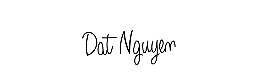 The best way (Angelique-Rose-font-FFP) to make a short signature is to pick only two or three words in your name. The name Dat Nguyen include a total of six letters. For converting this name. Dat Nguyen signature style 5 images and pictures png