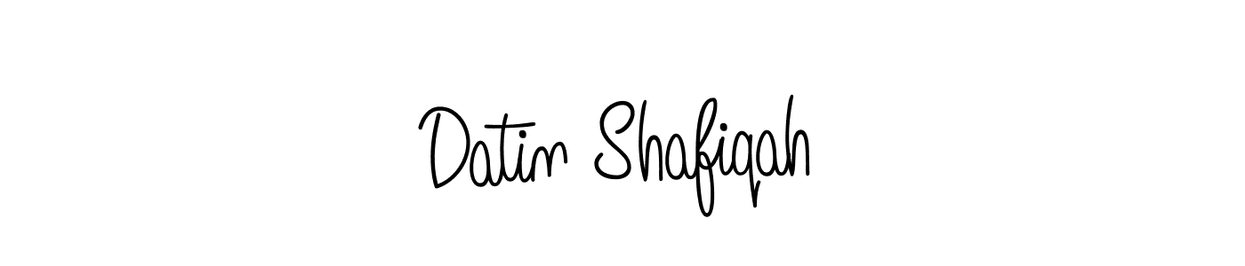 Also You can easily find your signature by using the search form. We will create Datin Shafiqah name handwritten signature images for you free of cost using Angelique-Rose-font-FFP sign style. Datin Shafiqah signature style 5 images and pictures png