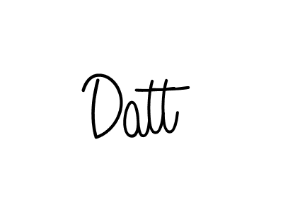 Make a beautiful signature design for name Datt. With this signature (Angelique-Rose-font-FFP) style, you can create a handwritten signature for free. Datt signature style 5 images and pictures png