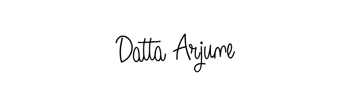 Datta Arjune stylish signature style. Best Handwritten Sign (Angelique-Rose-font-FFP) for my name. Handwritten Signature Collection Ideas for my name Datta Arjune. Datta Arjune signature style 5 images and pictures png