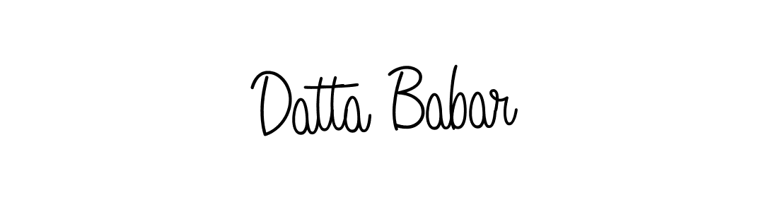 Make a beautiful signature design for name Datta Babar. With this signature (Angelique-Rose-font-FFP) style, you can create a handwritten signature for free. Datta Babar signature style 5 images and pictures png